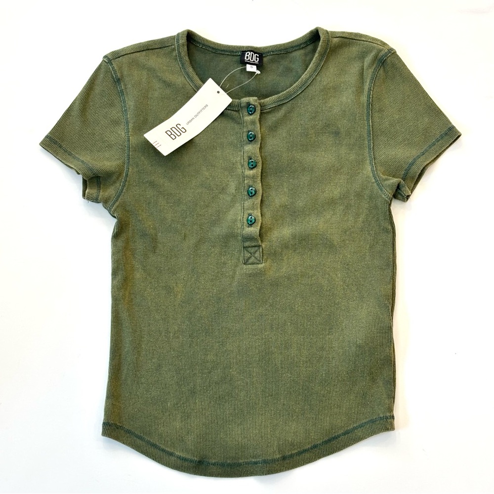 BDG Green Short Sleeve Shirt